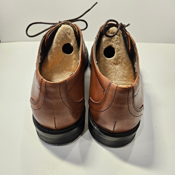 Rockport Walkability Mens Tan Brown Leather Derby Dress Shoes A12163 Size 11.5 M - Picture 4 of 14